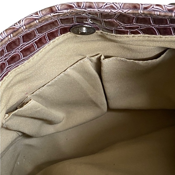 BUENO Snake-print & Tan Shoulder Bag Water Resistant Coastal Curved Handle Bag - Picture 7 of 15